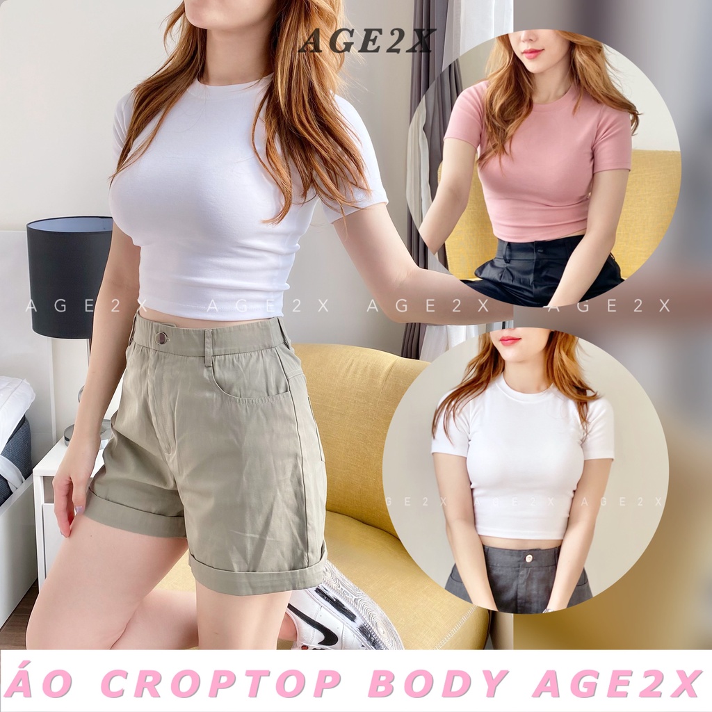 Áo croptop body AGE2X khách yên tâm về chất lượng, hàng xuất đi 3 miền nhiều năm liền với chất lượng 3 không