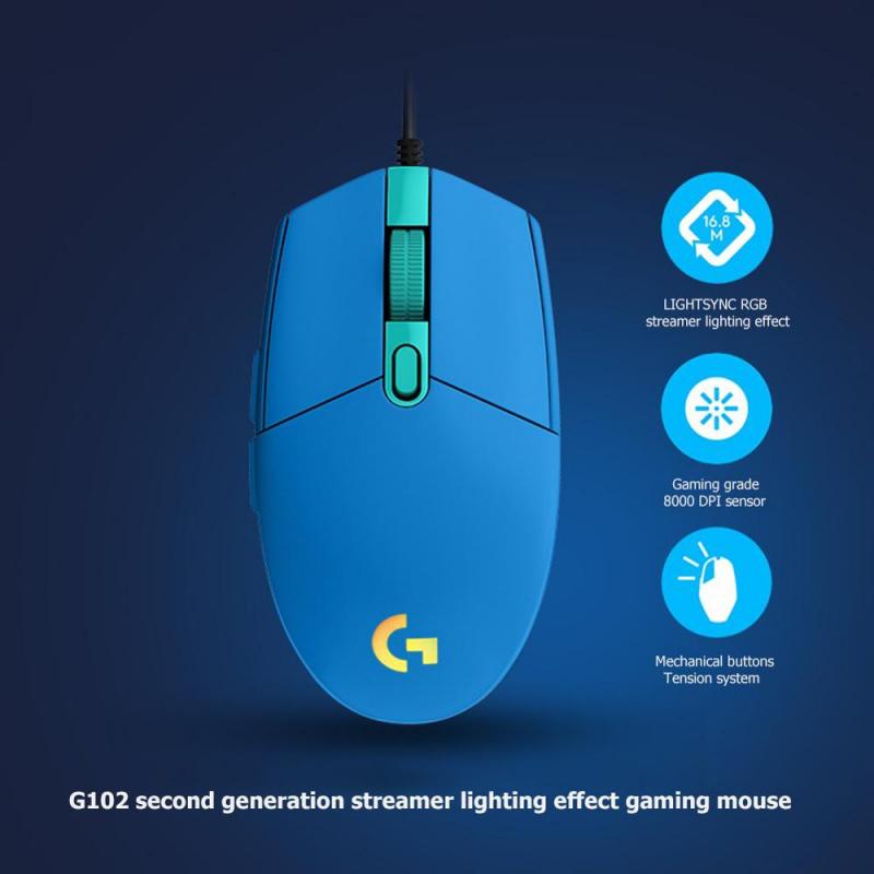Chuột Gaming Logitech G102 Có Dây, 6 NúT Lập TrìNh