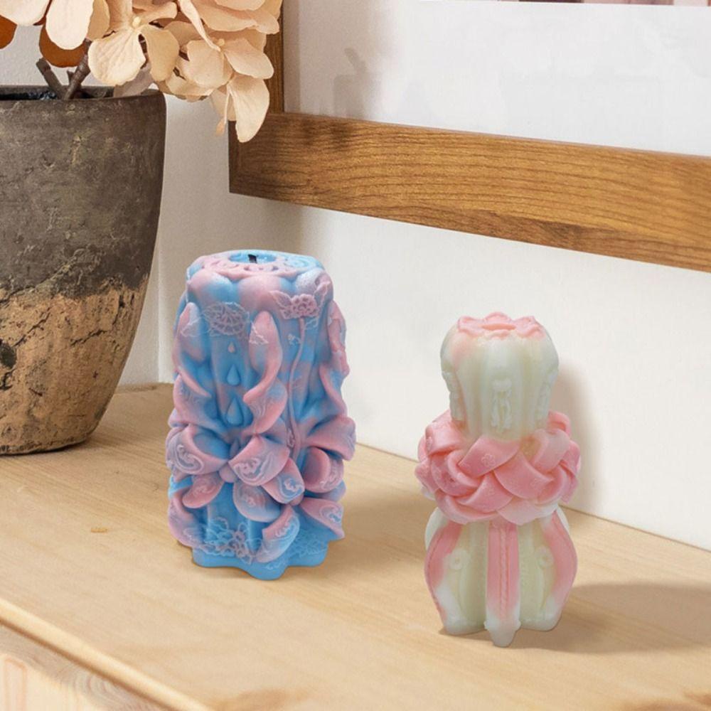 Khuôn Silicone Tạo Hình Trụ Làm Nến Thủ Công