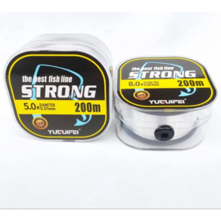 Dây cước câu cá Strong 200m tàng hình siêu bền màu trắng