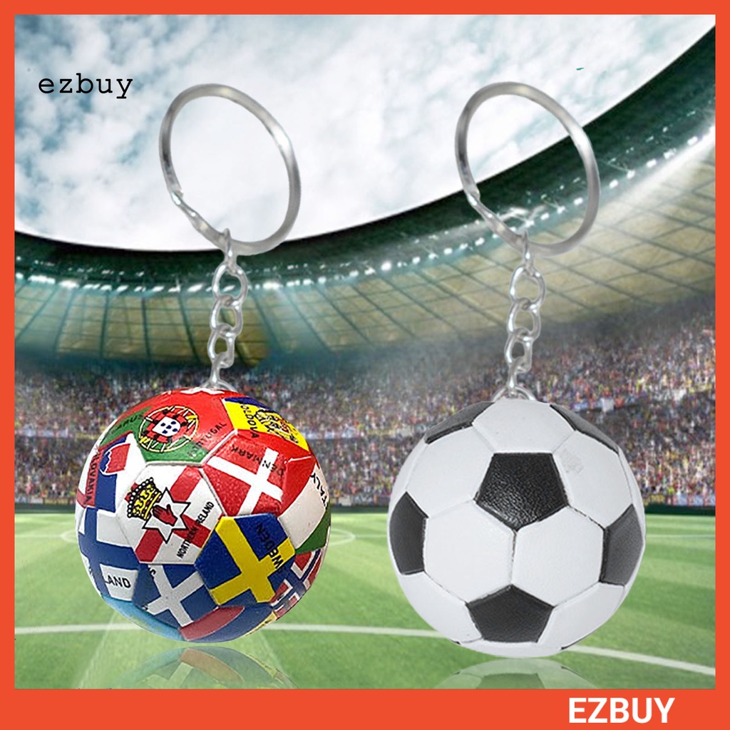 Ezbuy Móc Chìa Khóa Bằng PVC Họa Tiết Bóng Đá Màu Sắc Sống Động Kích Thước Nhỏ Gọn Dễ Treo Trang Trí Túi Xách Người Yêu