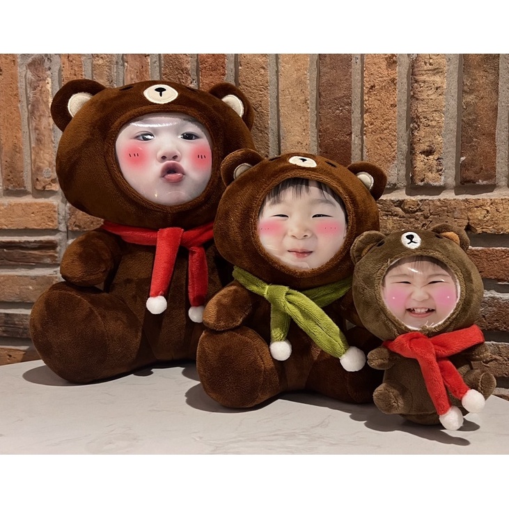 GẤU BÔNG IN HÌNH NOEL CỰC ĐẠI - GẤU BÔNG CÓ KHĂN CHOÀNG SIZE 30CM