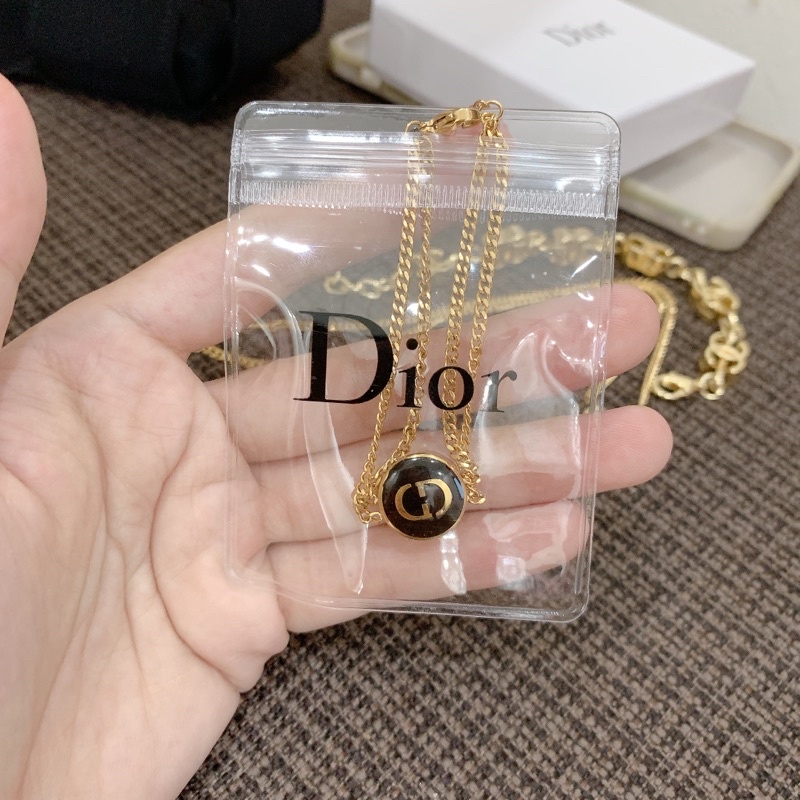 Dây chuyền CD mặt đen  trendy [ Shop có đủ cả bộ]