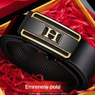 Thắt Lưng Nam Da Bò Cao Cấp Emrenew Polo 2 Lớp Full Hộp Đựng Mặt Khóa Hợp Kim