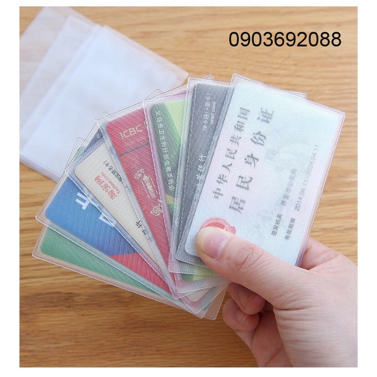 Combo 2 Túi đựng thẻ căn cước, atm, bằng lái xe, thẻ sinh viên, nhân viên trong suốt