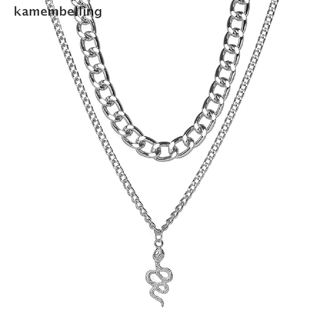 Vòng cổ Mặt Hình Rắn Màu Sắc Vàng Phong Cách Hip Hop Punk Cho Nữ