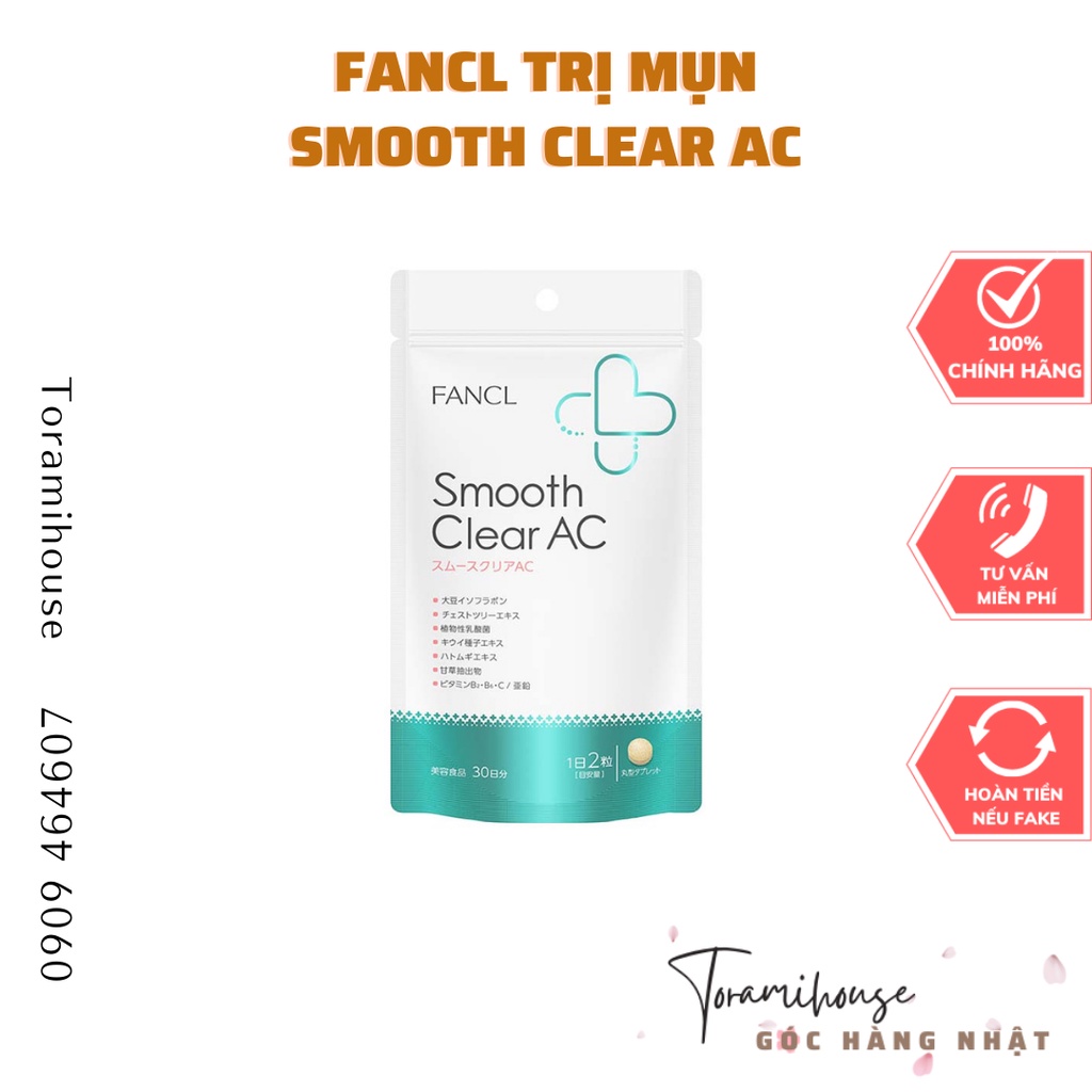 FANCL SMOOTH CLEAR AC Nhật Bản 60 viên 30 ngày