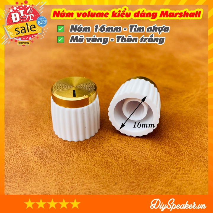 Núm Volume, núm vặn Marshall tim đồng vàng -