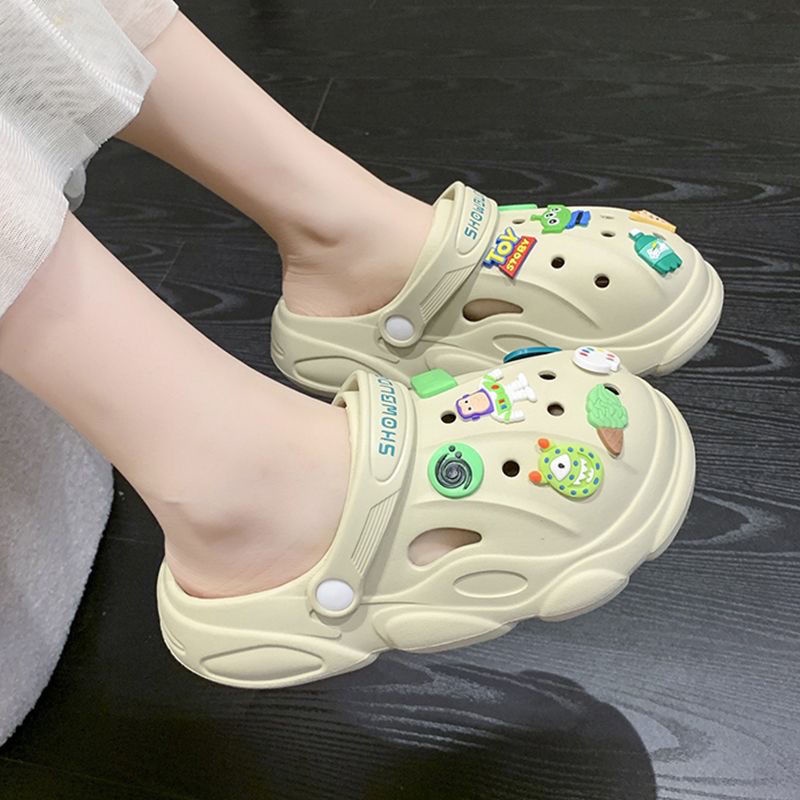 Dép Đi Biển Đế Dày Chống Trượt Chống Mùi Họa Tiết Hoạt Hình Buzz Lightyear Thời Trang Mùa Hè Cho Nữ
