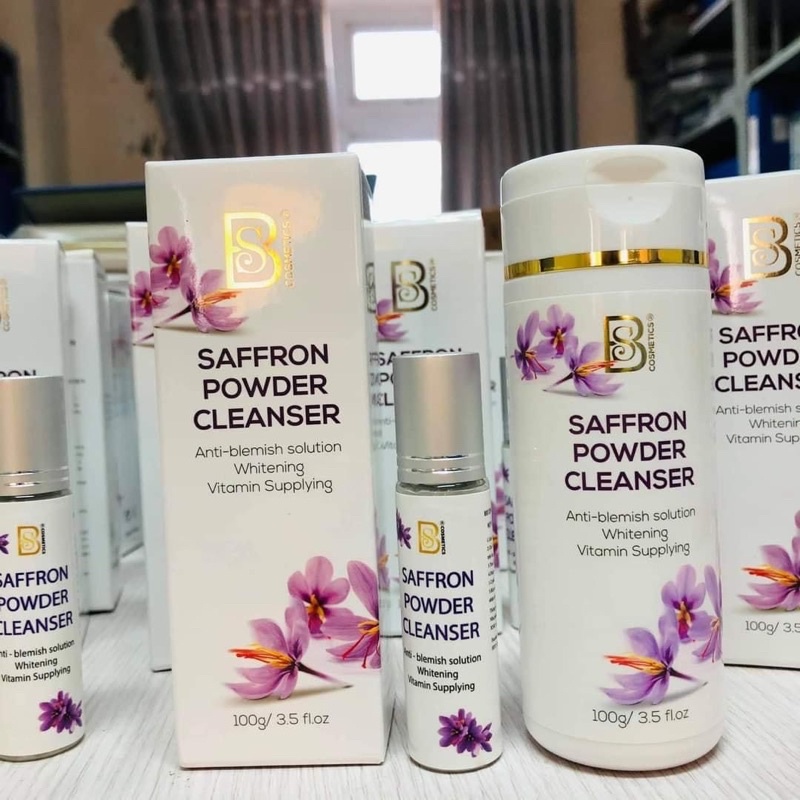 Bột rửa mặt Saffron - Saffron powder cleanser  - lọ mini size
