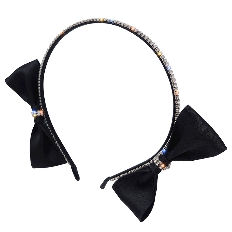 Cài Tóc Ruy Băng Lấp Lánh Thanh Lịch Phong Cách Hàn Quốc Cho Nữ