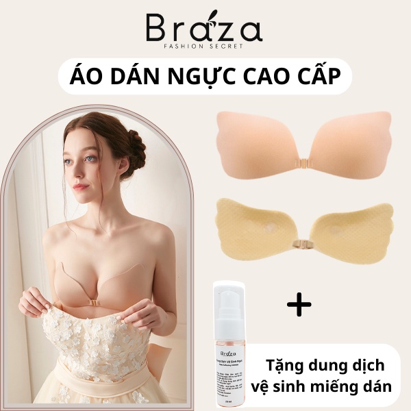 Dán Nâng Ngực Miếng Dán Ngực Tạo Khe Hiệu Quả Dán Ngưc Vải Cánh Tiên Loại Vải Mềm Dùng Nhiều Lần Form Chuẩn Ngực