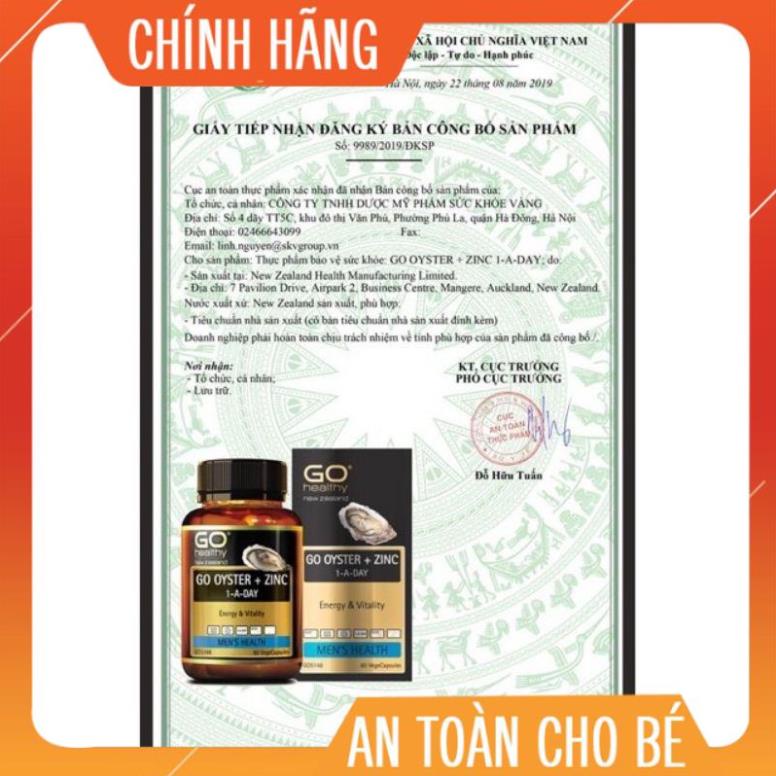 Hỗ trợ tăng ham muốn Tinh chất hàu Oyster plus ZinC tăng sinh lý nam (hàu Go) cải thiện sinh lý 120 viên kenbomshop