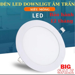 Đèn led âm trần thạch cao tường downlight siêu mỏng 3w 6w 9w 12w tròn vuông