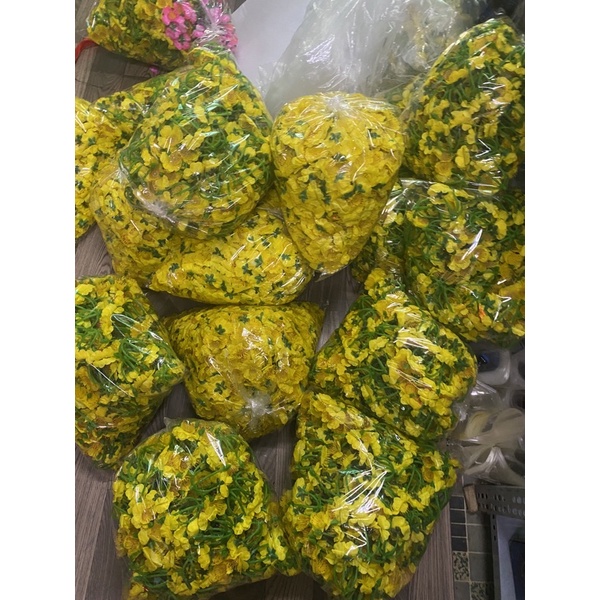 Sỉ 1kg hoa đào hoa mai rời, mai chùm, đào chùm.