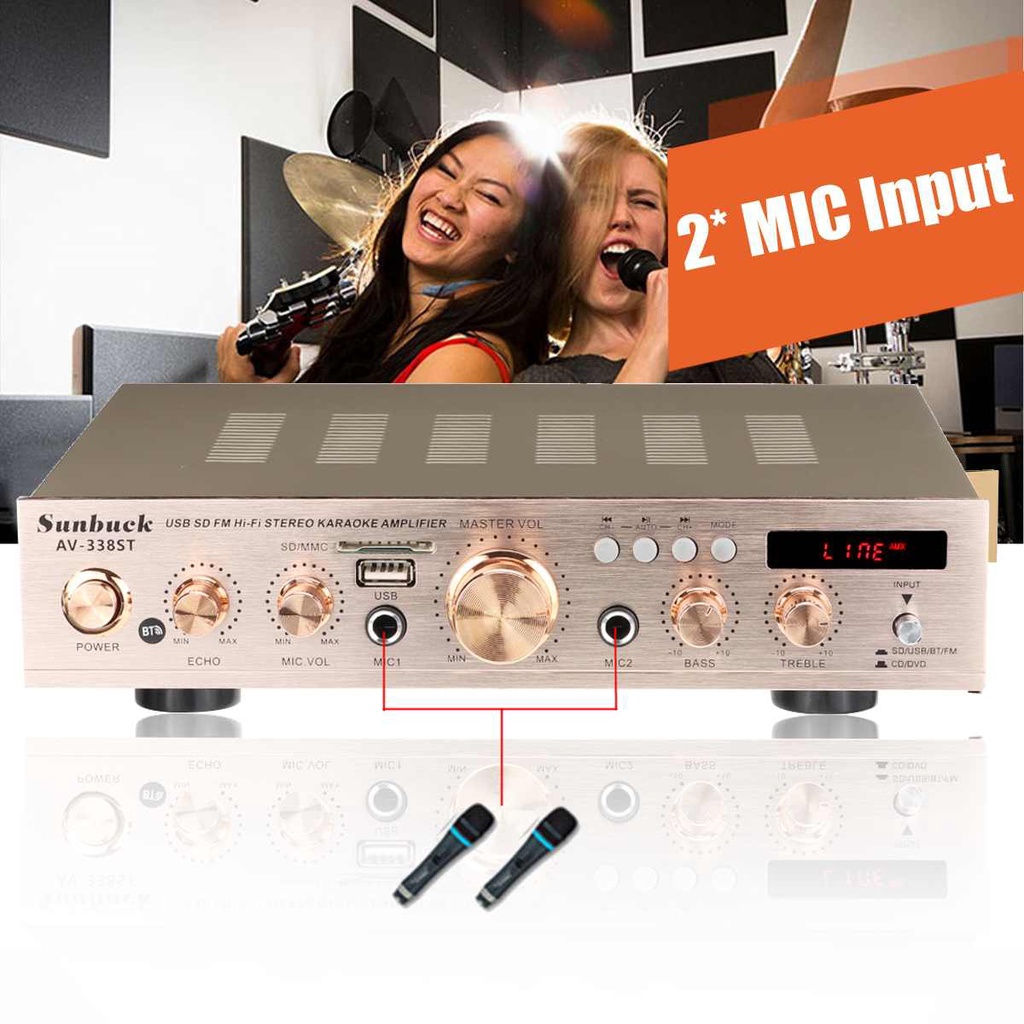 Ampli 5.1  bluetooth karaoke Sunbuck 338St cao cấp, công suất hàng chính hãng bảo hành 12 tháng