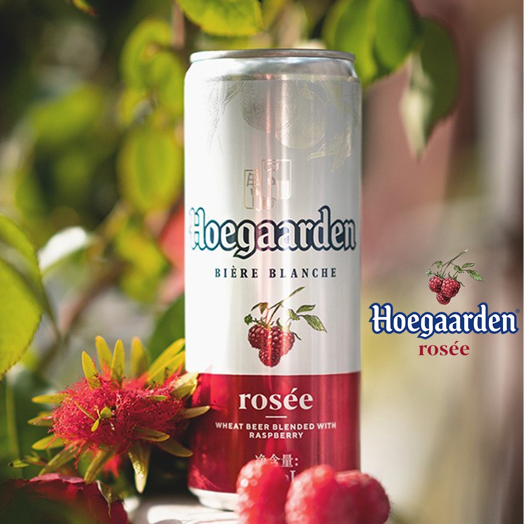 Bia Hoegaarden rosée thùng 24 lon (330ml/lon)