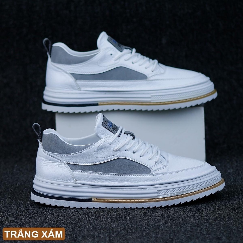 Giày Sneaker Nam da cao cấp tăng chiều cao siêu HOT