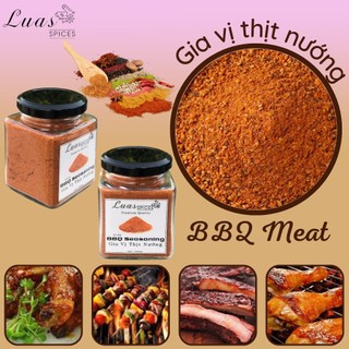 Gia vị ướp thịt nướng - bbq seasoning - lọ thủy tinh 200ml - gia vị chuẩn á âu