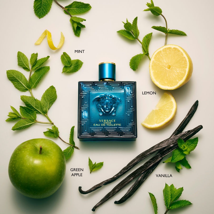 VERSACE Eros EDT 50ml/ 100ml nước hoa nam nổi bật các nốt hương Bạc hà - Chanh vàng - Vani - Táo xanh