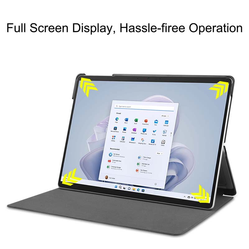 Bao Da PU Máy Tính Bảng Nắp Lật Có Thể Làm Giá Đỡ Cho Microsoft Surface Pro 9 8 flip SurfacePro9 Pro8 Pro9 13 inch