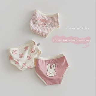 Set 3 quần chip chất liệu cotton họa tiết gấu thỏ dễ thương cho bé QA29 nội địa Trung