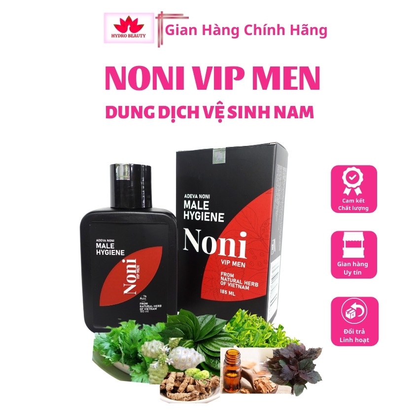 Dung dịch vệ sinh cho Nam giới, Noni Vip Men, thành phần thảo mộc an toàn cho da, mùi thơm quí phái