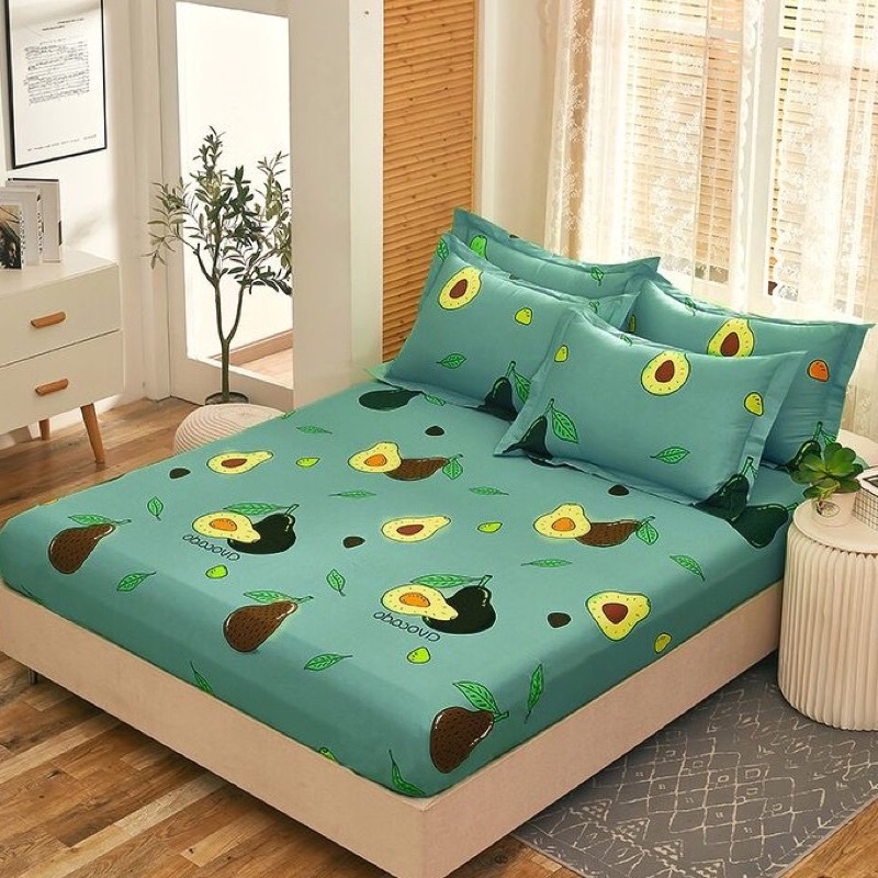 Ga trải giường chống thấm cotton poly cho bé 1m5, 1m6, 1m8, 2m x 2m2, drap thun dùng trực tiếp cho nệm đệm