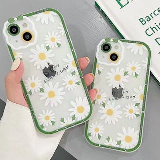 Ốp điện thoại bảo vệ ống kính máy ảnh họa tiết hoa cúc vàng thích hợp cho Iphone 14 13 12 Pro max 11 X Xr xs 14pro 14promax 14plus 12promax 13promax 13pro 12pro