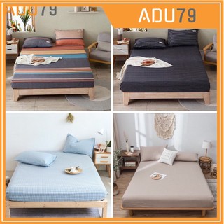 [ FREESHIP ❤️] Bộ Ga Giường Và Vỏ Gối Cotton TICI ADU79 Bedding Đủ Kích Thước Trải Nệm 1m4, 1m6, 1m8 Chưa Gồm Chăn