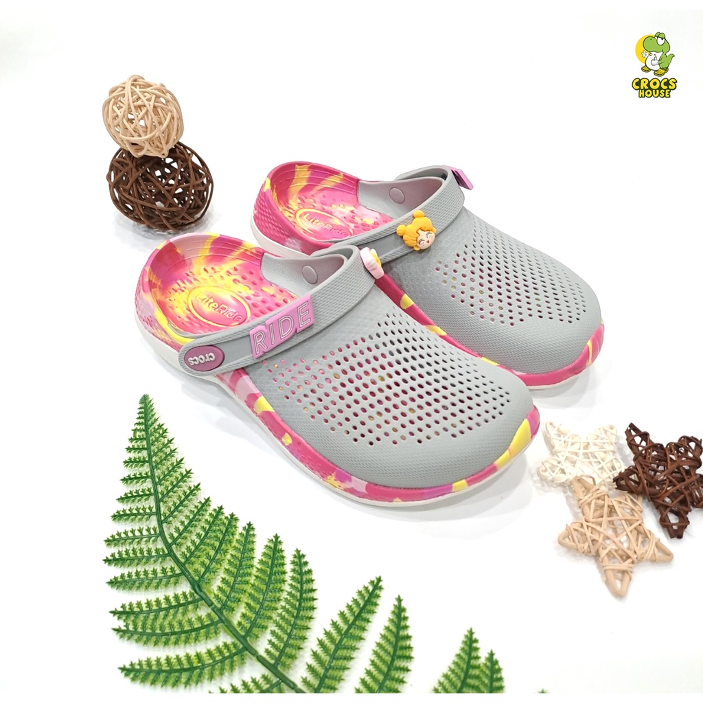 Dép cross literide clog 360 camo loang nam nữ cao cấp, dép sục cross literide 360 phun sơn unisex tặng jibbitz Nhacasau