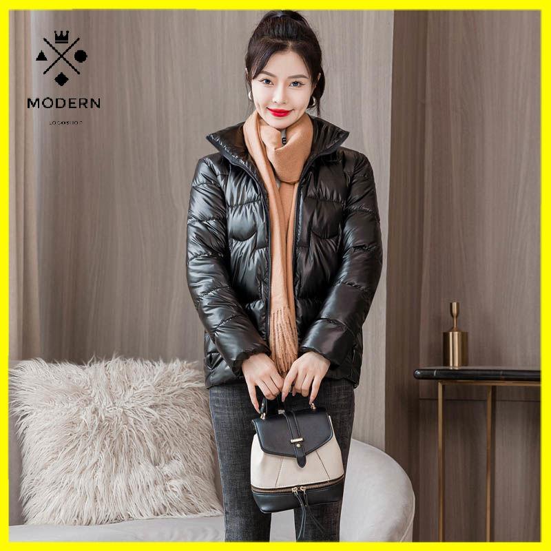 Áo Khoác Phao Đệm Cotton Dáng Ôm Ngắn Cỡ Lớn Phong Cách Hàn Quốc Thời Trang Cho Nữ