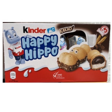 Bánh socola hà mã HAPPY HIPPO KINDER thượng hạng cho bé 100g Đức