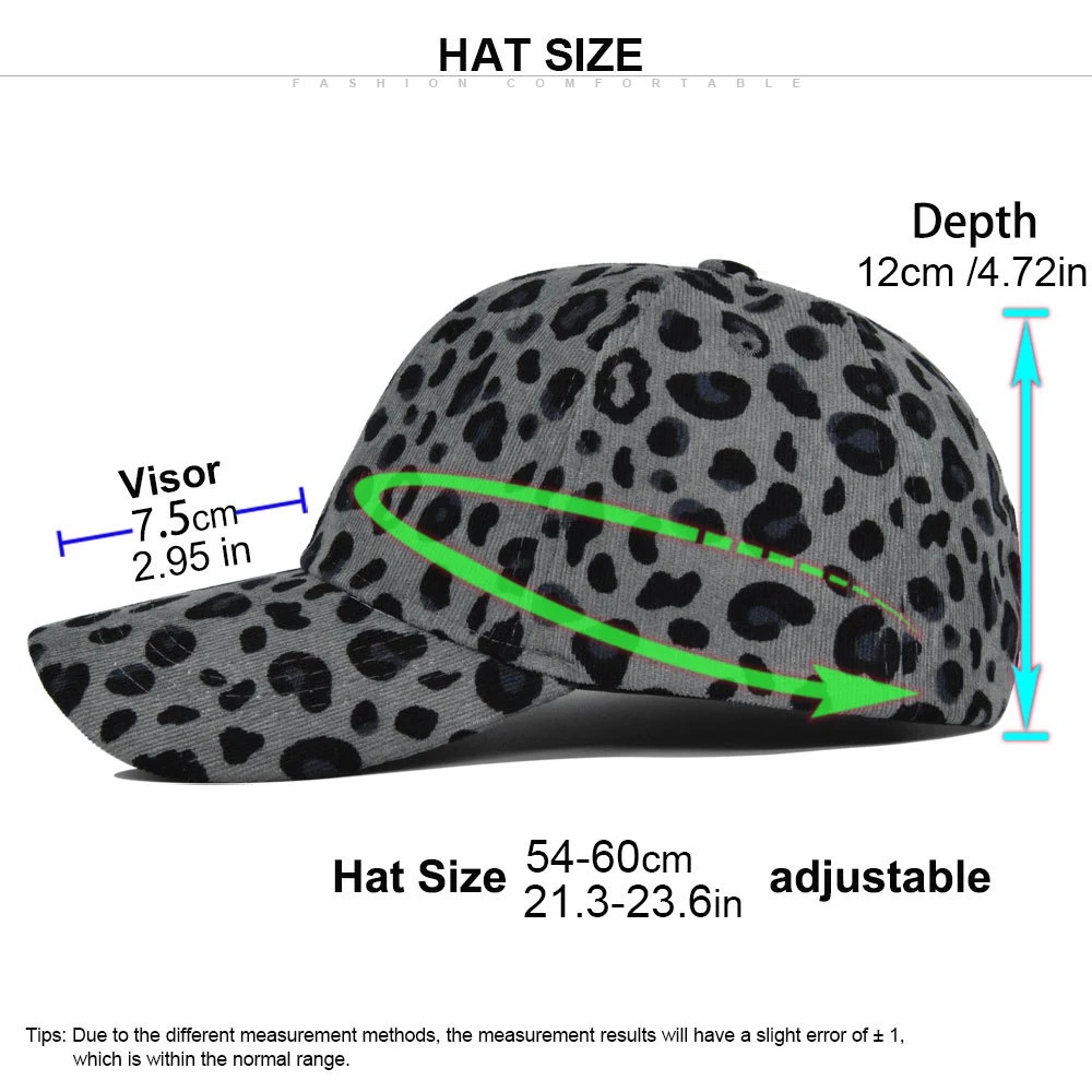 1 Mũ Lưỡi Trai Họa Tiết Da Báo Phong Cách Hip Hop Thời Trang