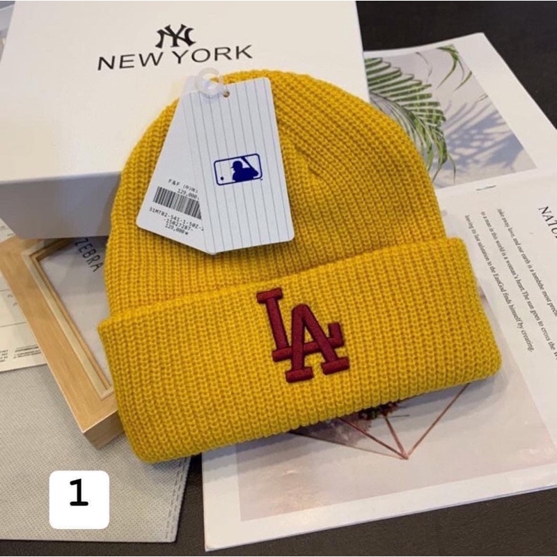 Mũ len logo MLB thêu nổi thời trang loại 1