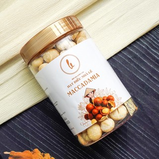 Hạt macca đã tách vỏ, nhân macca Việt Nam đóng hũ 500g thích hợp biếu tặng