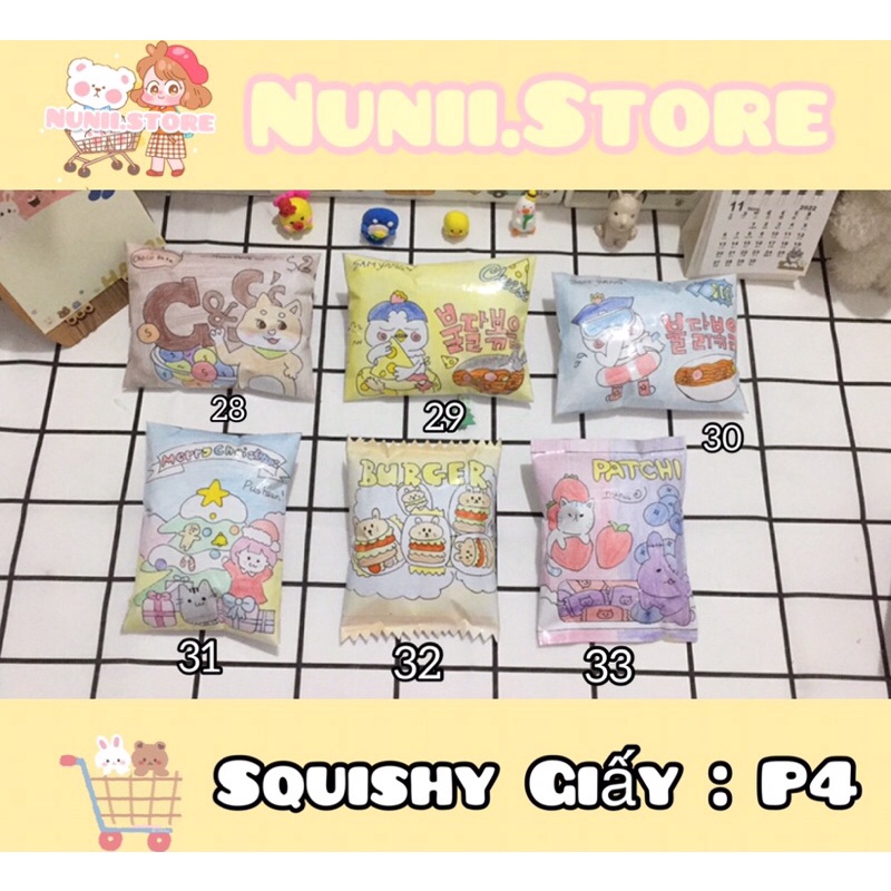 Squishy Giấy Giá Rẻ Nhiều Mẫu Dễ Thương