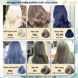 Thuốc nhuộm tóc Kami cân bằng, phủ bạc(không kèm trợ nhuộm)