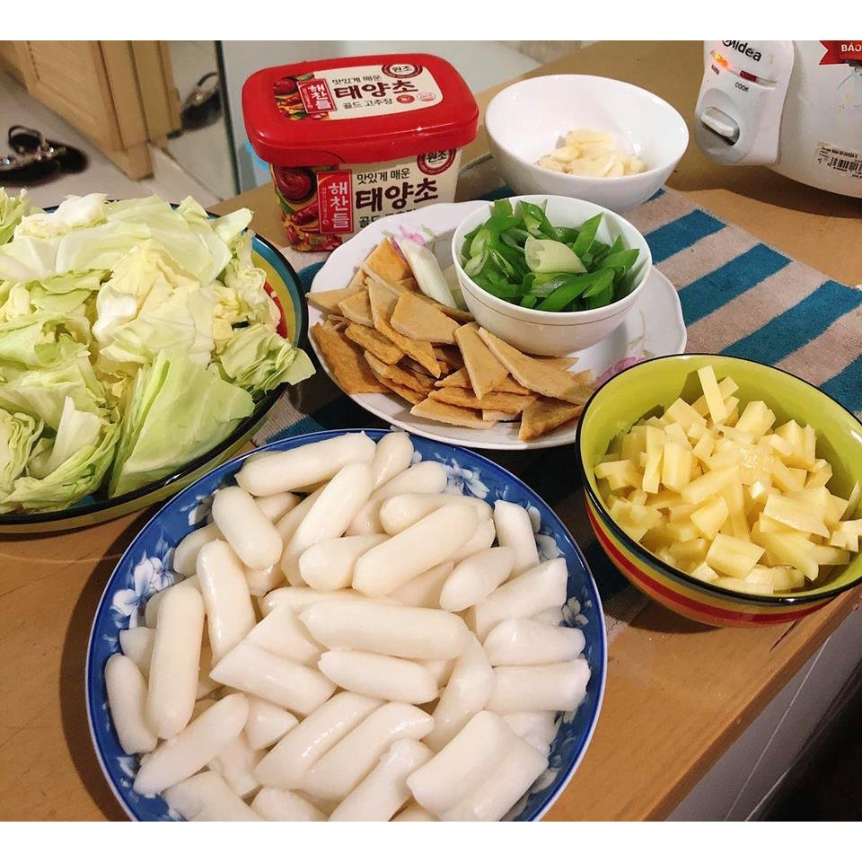 Bánh gạo Topokki truyền thống Jofood gói 500g/ gói 1Kg siu rẻ