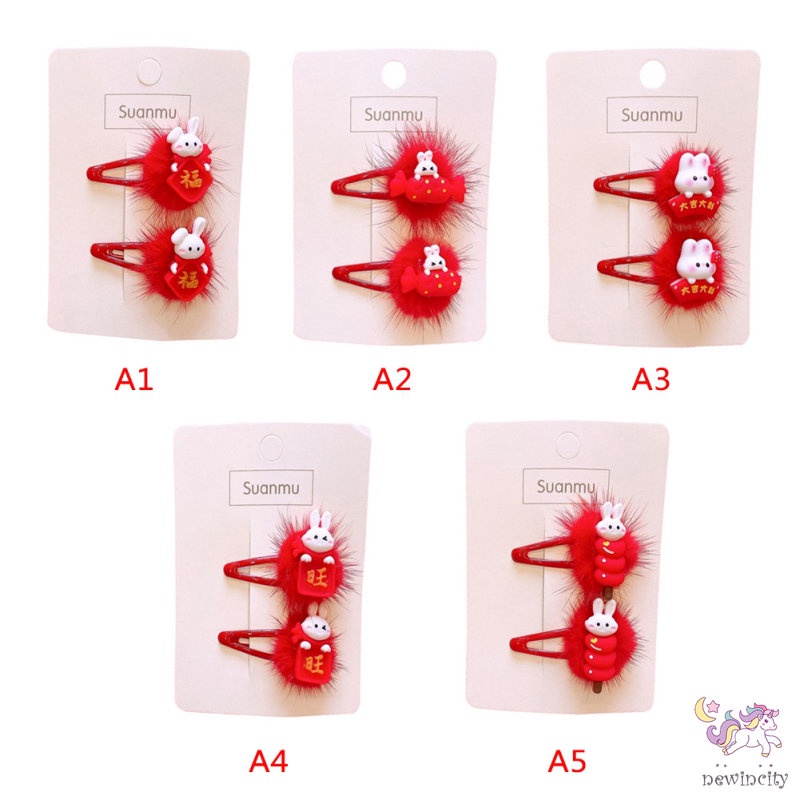 Kẹp Tóc Họa Tiết Hoạt Hình Phong Cách Trung Hoa Cho Bé Gái