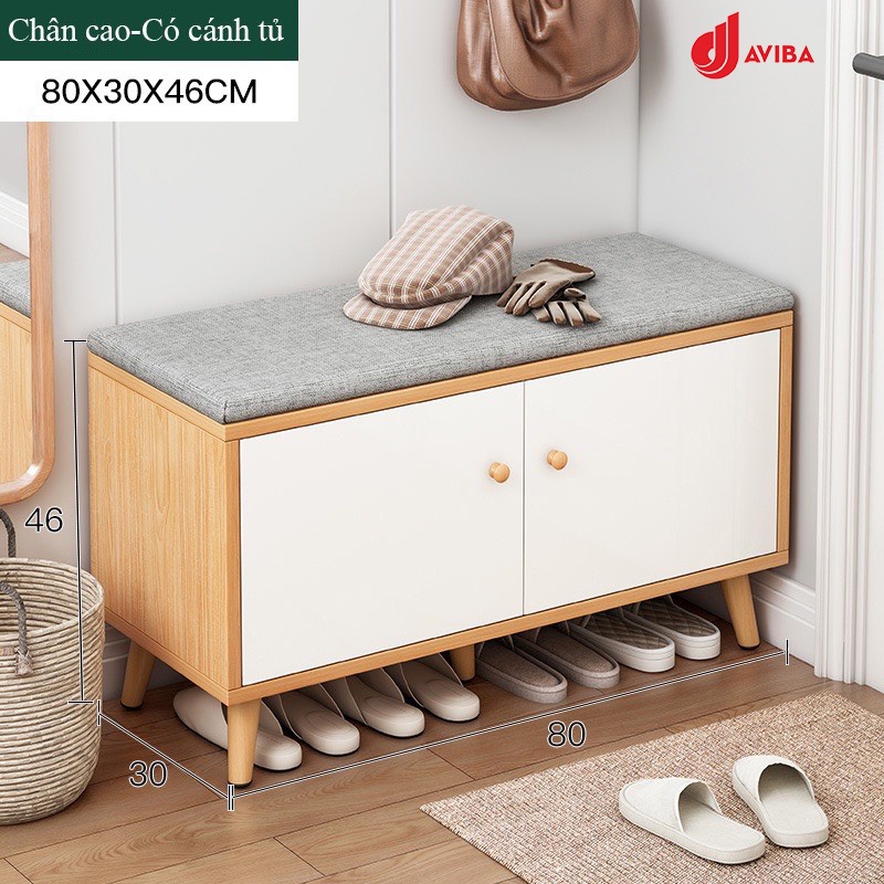 Kệ Tủ Đa Năng AVIBA Để Giày Dép - Tủ Để TiVi, Đồ Trang Trí Bằng Gỗ Cao Cấp Chân Cao Kèm Đệm Vải Vô Cùng Tiện Lợi