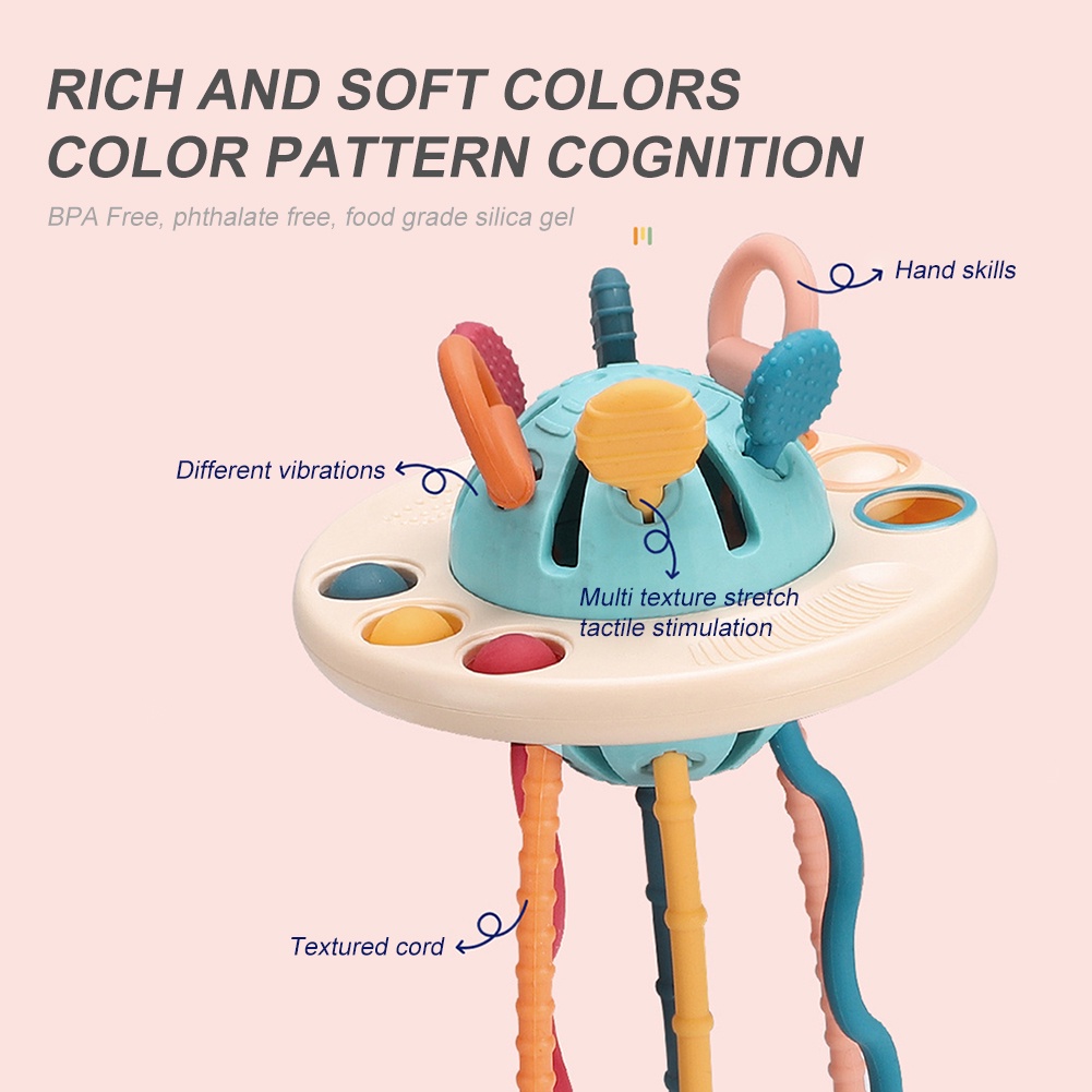 Đồ Chơi Đĩa Bay UFO Bằng Silicone Cấp Thực Phẩm Cho Bé