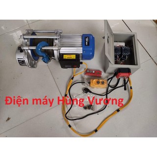 Tời điện hikari hr 3500 công suất 3,5 kw 220 vôn, lắp bộ điều khiển từ xa f21-2s +hộp khởi động từ. madein thái lan .