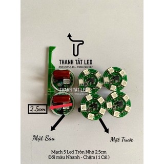 ✨ Bộ mạch led đổi màu dùng cho tất cả đèn thờ pha lê 1 Bo 5 bóng 2,5cm siêu bền siêu sáng ✨