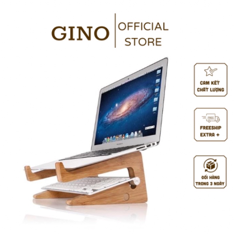 Kệ laptop 2 tầng màu nâu