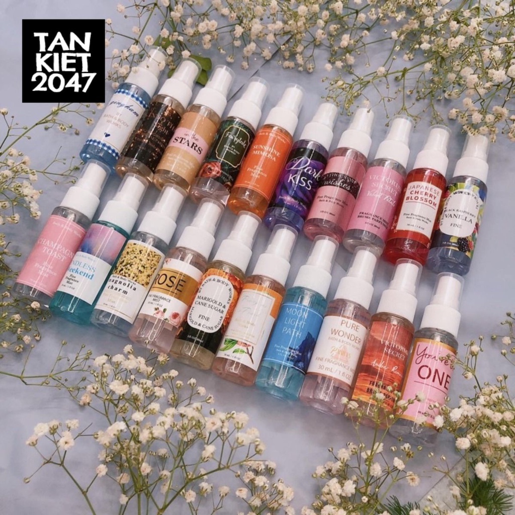 Xịt thơm toàn thân Bath& Body Wokrs ,Victoria 30ml