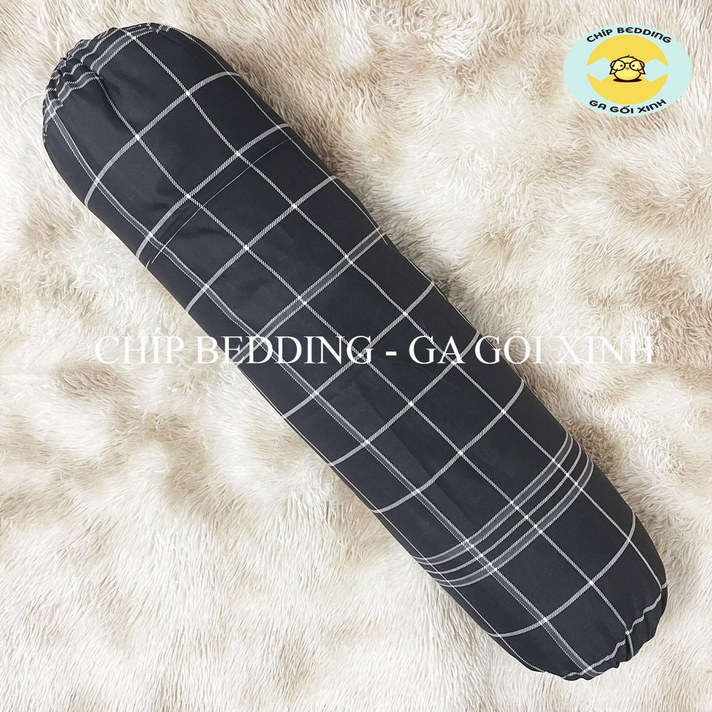 TRỌN BỘ COTTON POLY 5 MÓN CHĂN PHAO DÀY DẶN HÀNG VN HỌA TIẾT KẺ ĐEN ĐÔI