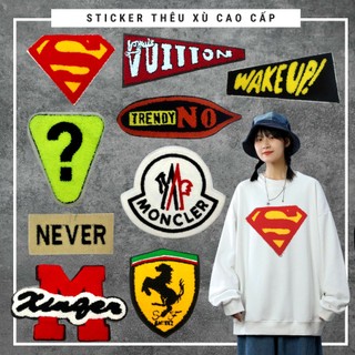 Sticker ủi áo Cao cấp - CÓ SẴN KEO ỦI - sticker vải dùng làm miếng vá áo, phụ kiện trang trí quần áo, balo, giày, nón