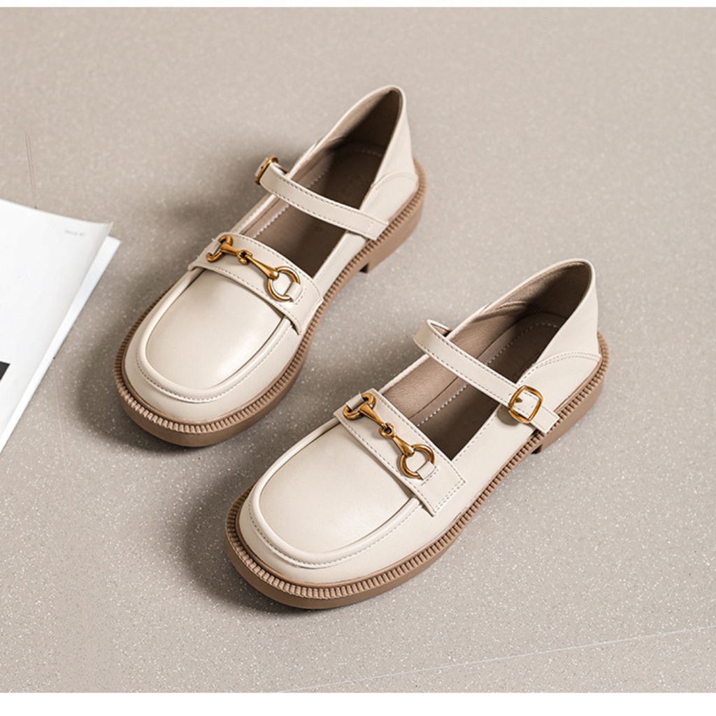 Giày búp bê nữ Mary Jane đế cao  phong cách Hàn Quốc da mềm đi êm chân mẫu mới nhất