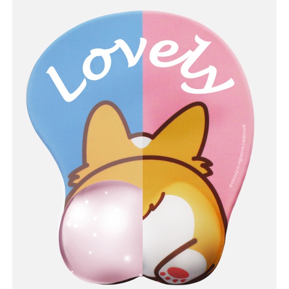 Miếng Lót Chuột Máy Tính Hình Chú Chó Corgi 3D Dễ Thương